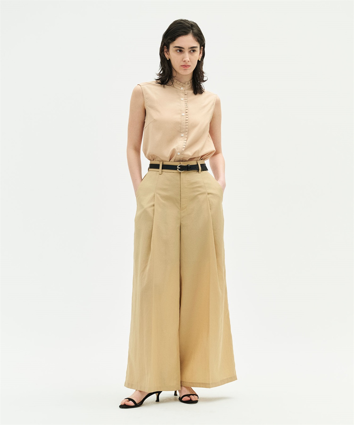 N.O.R.C ブライトローン撥水フレアパンツ【AIRY MOTION】_sub_4