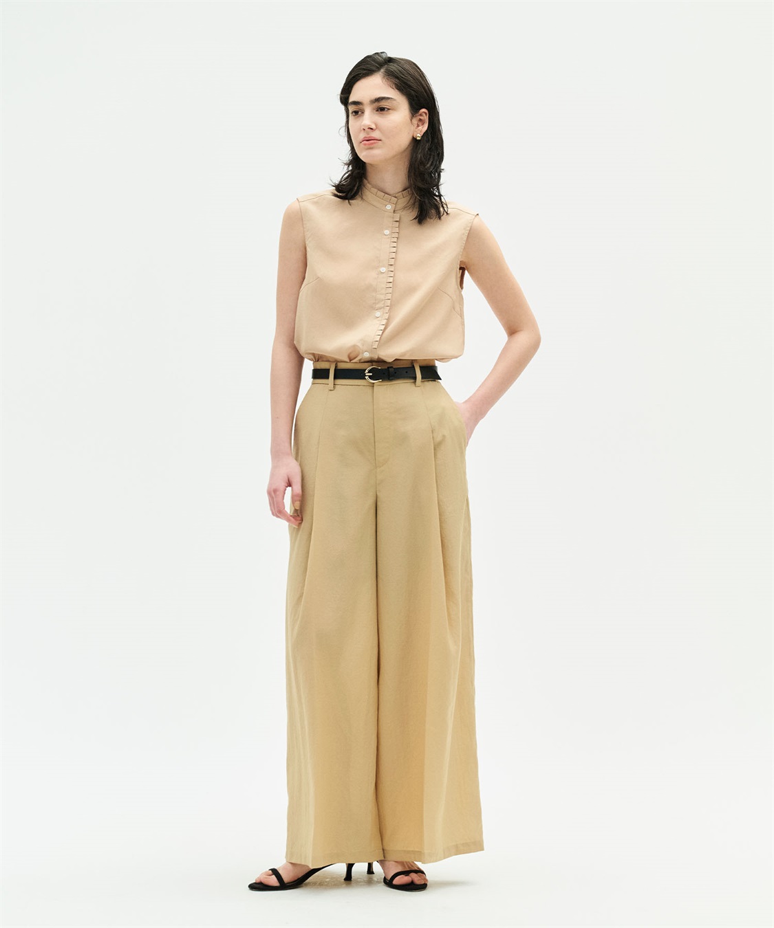 N.O.R.C ブライトローン撥水フレアパンツ【AIRY MOTION】_sub_5