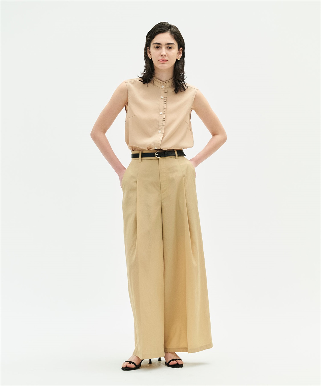 N.O.R.C ブライトローン撥水フレアパンツ【AIRY MOTION】_sub_7