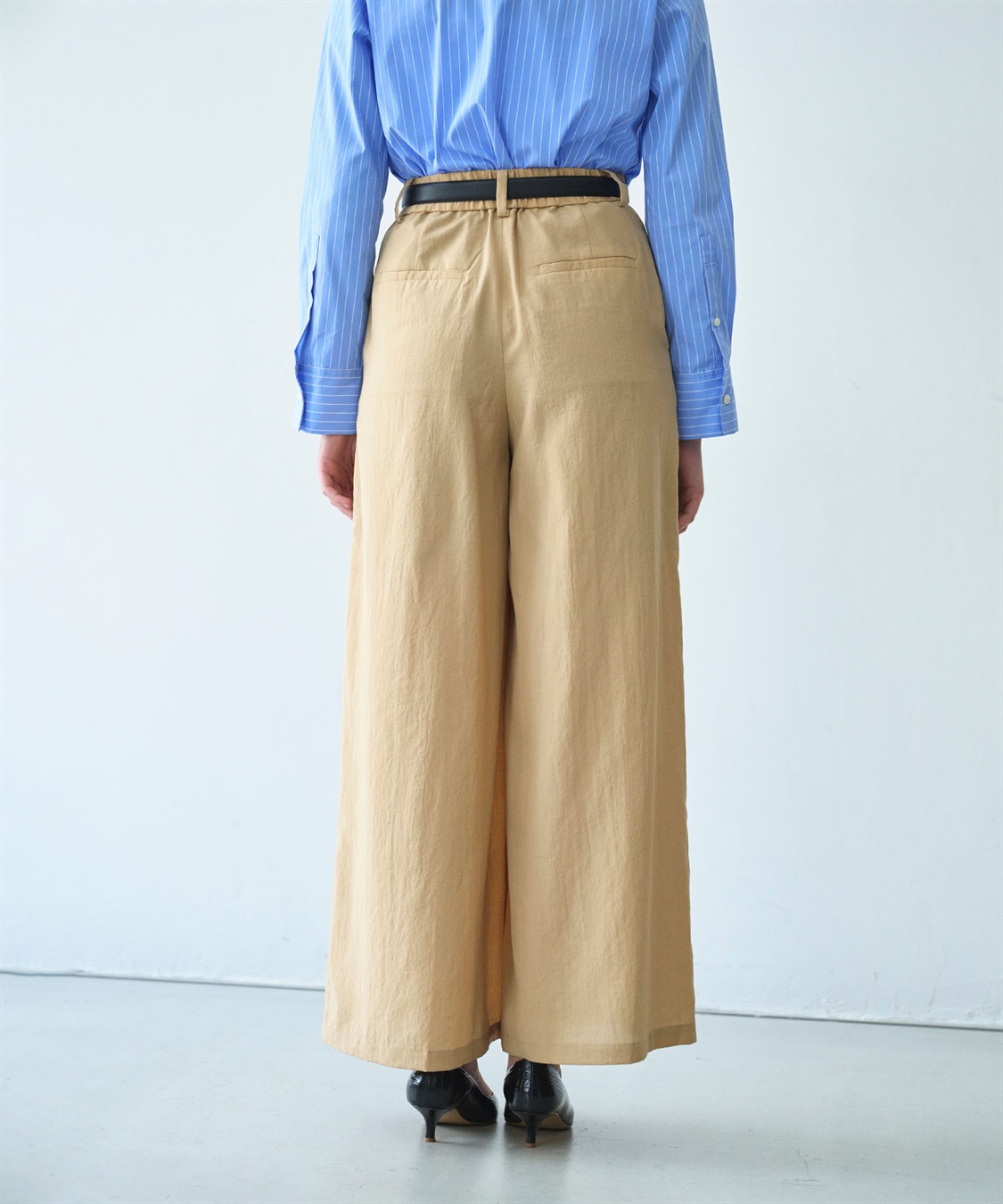 N.O.R.C ブライトローン撥水フレアパンツ【AIRY MOTION】_sub_12