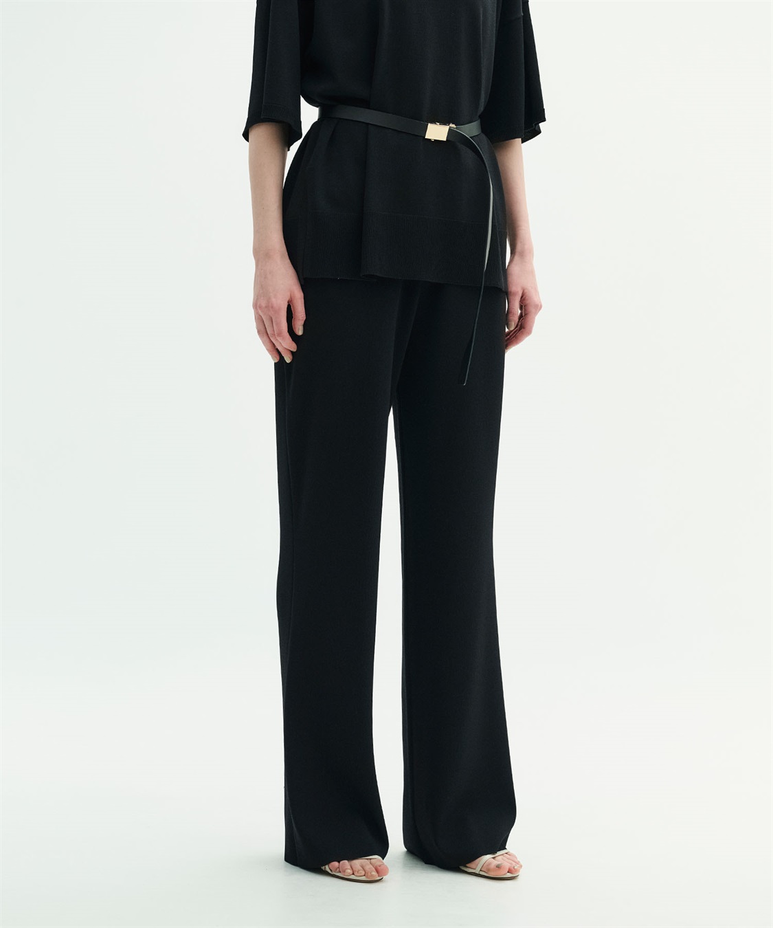 N.O.R.C <FITTING CAMPAIGN対象商品> 【ウォッシャブル】クールフレアニットパンツ_sub_1