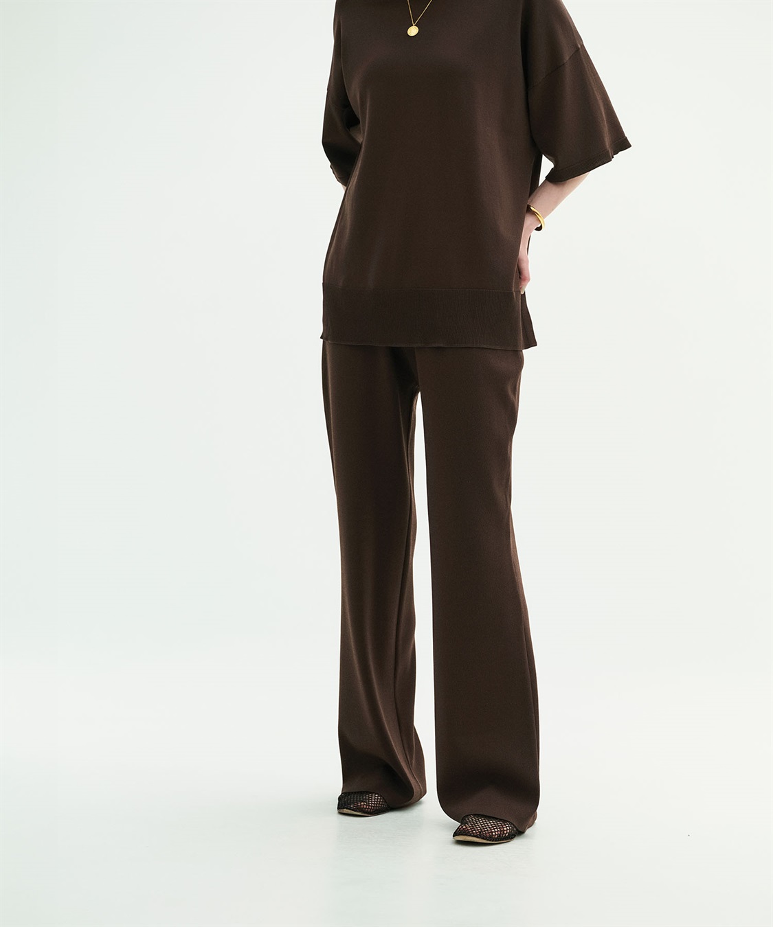 N.O.R.C <FITTING CAMPAIGN対象商品> 【ウォッシャブル】クールフレアニットパンツ_sub_2