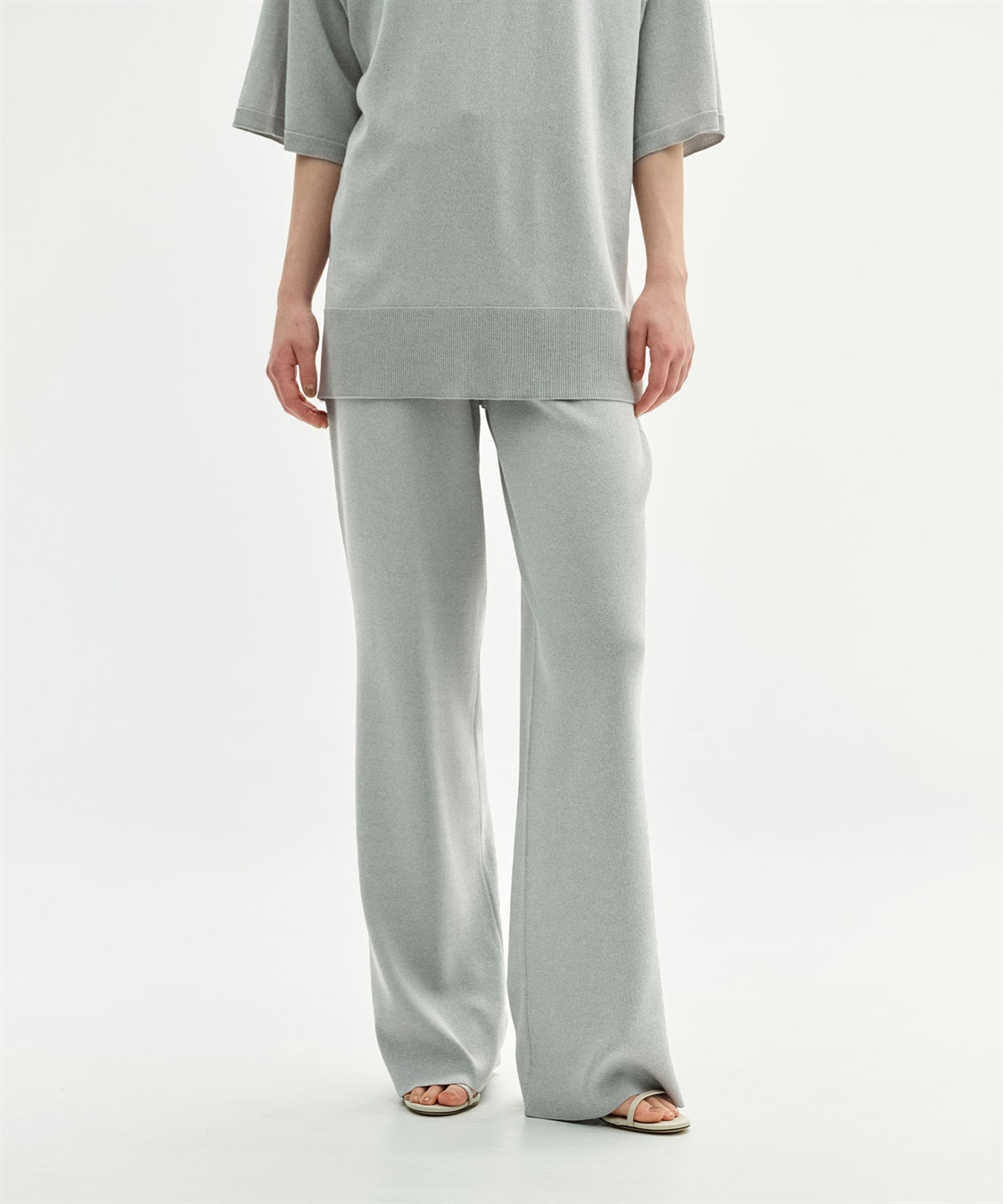 N.O.R.C <FITTING CAMPAIGN対象商品> 【ウォッシャブル】クールフレアニットパンツ_sub_4