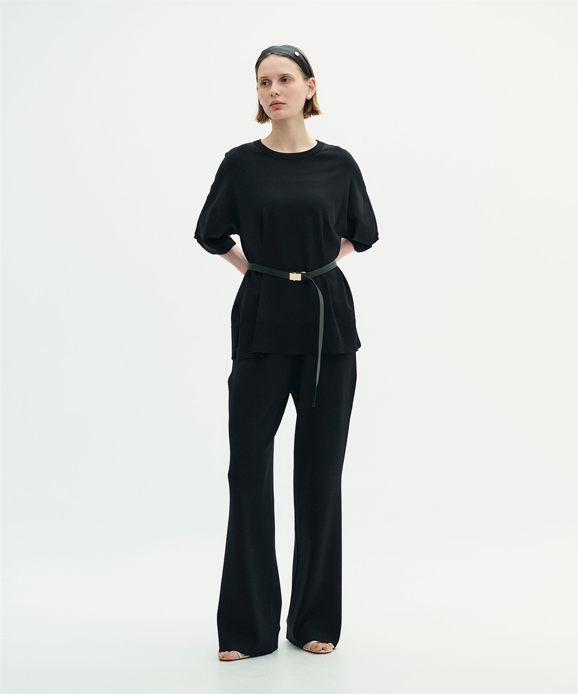 N.O.R.C <FITTING CAMPAIGN対象商品> 【ウォッシャブル】クールフレアニットパンツ_sub_8