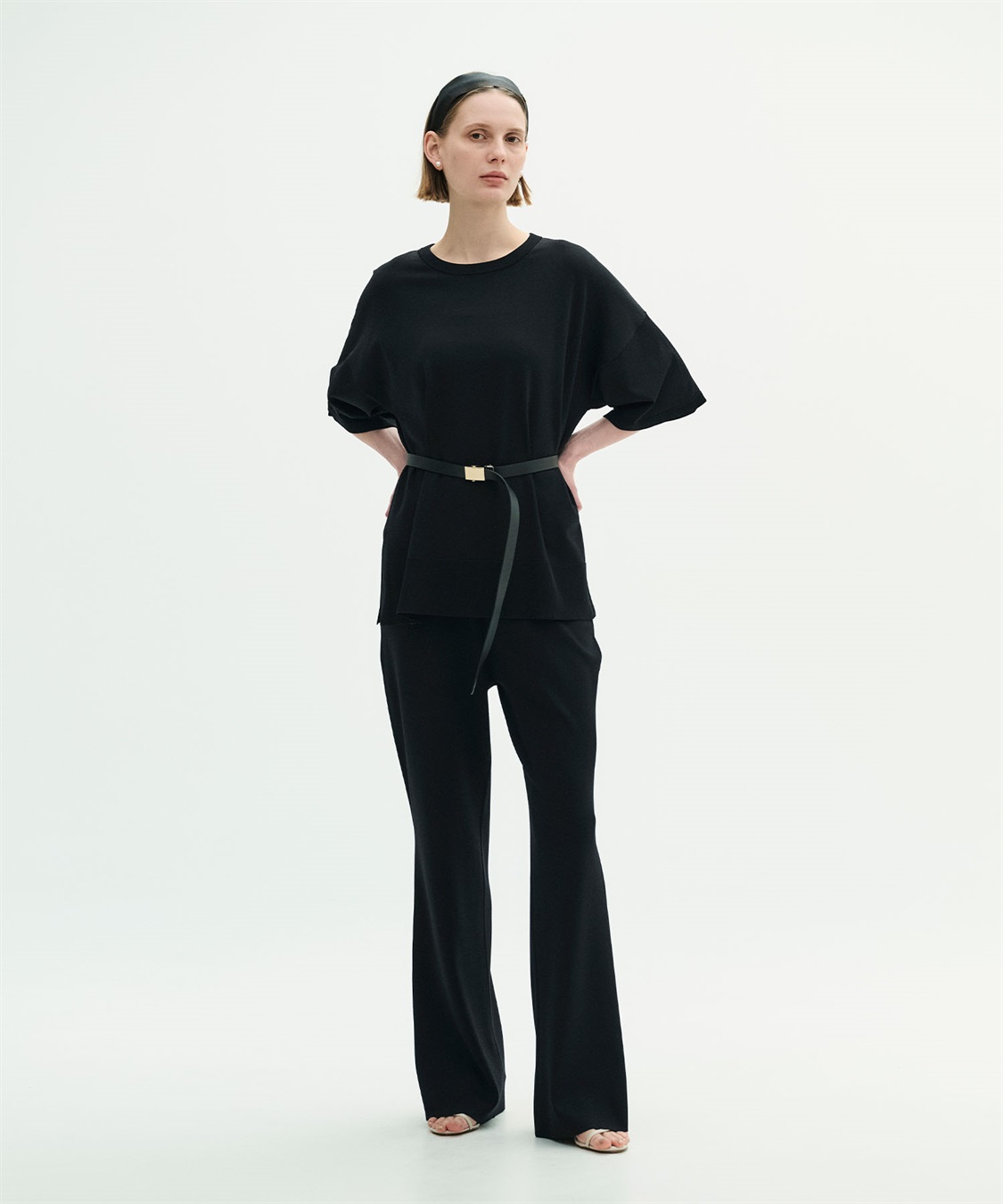 N.O.R.C <FITTING CAMPAIGN対象商品> 【ウォッシャブル】クールフレアニットパンツ_sub_12