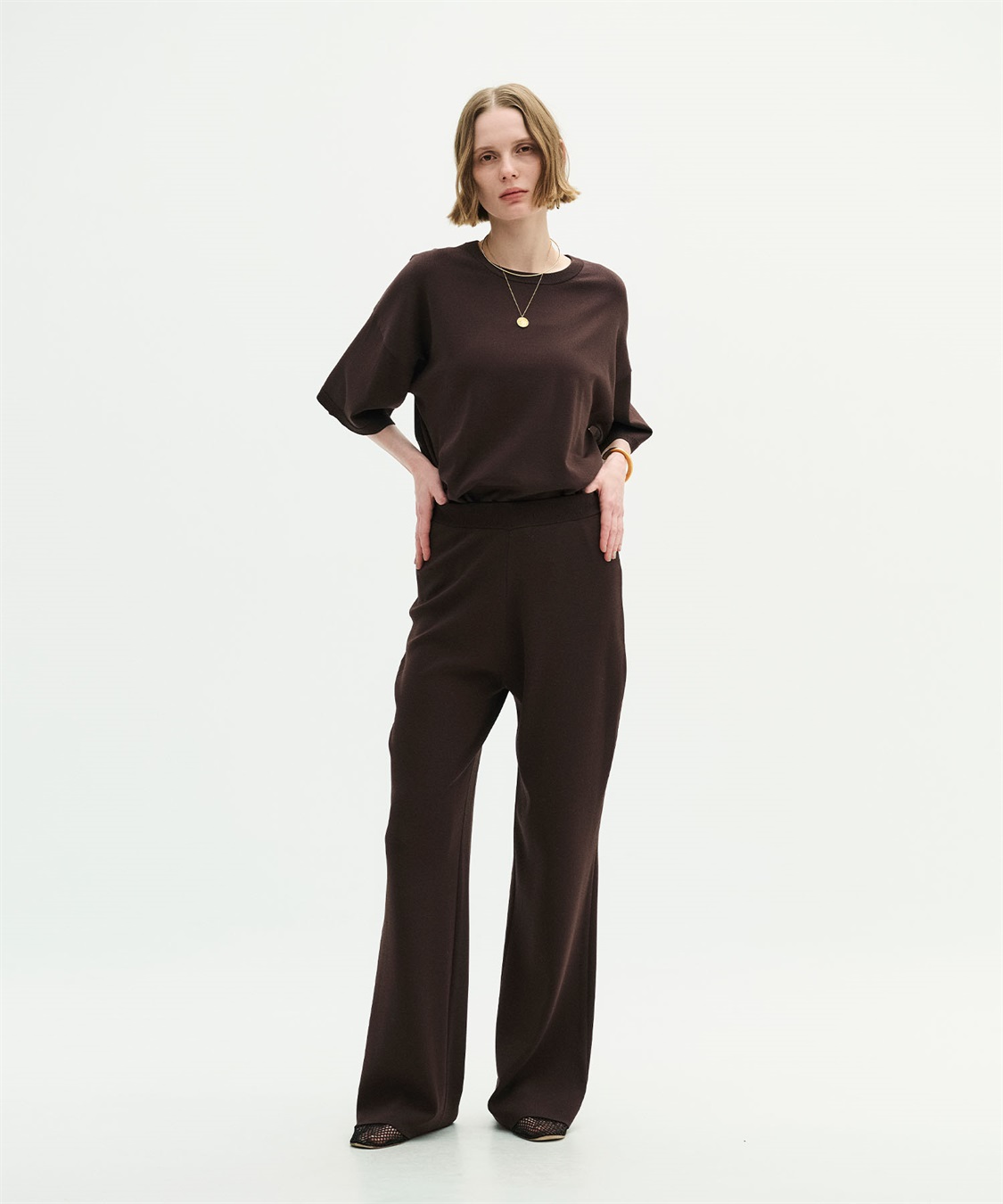 N.O.R.C <FITTING CAMPAIGN対象商品> 【ウォッシャブル】クールフレアニットパンツ_sub_20