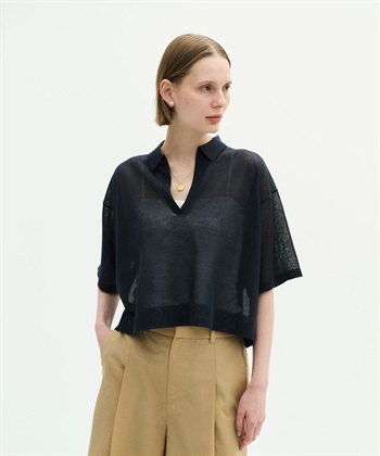 N.O.R.C 【SARACO】スキッパーハーフスリーブニット_subthumb_5