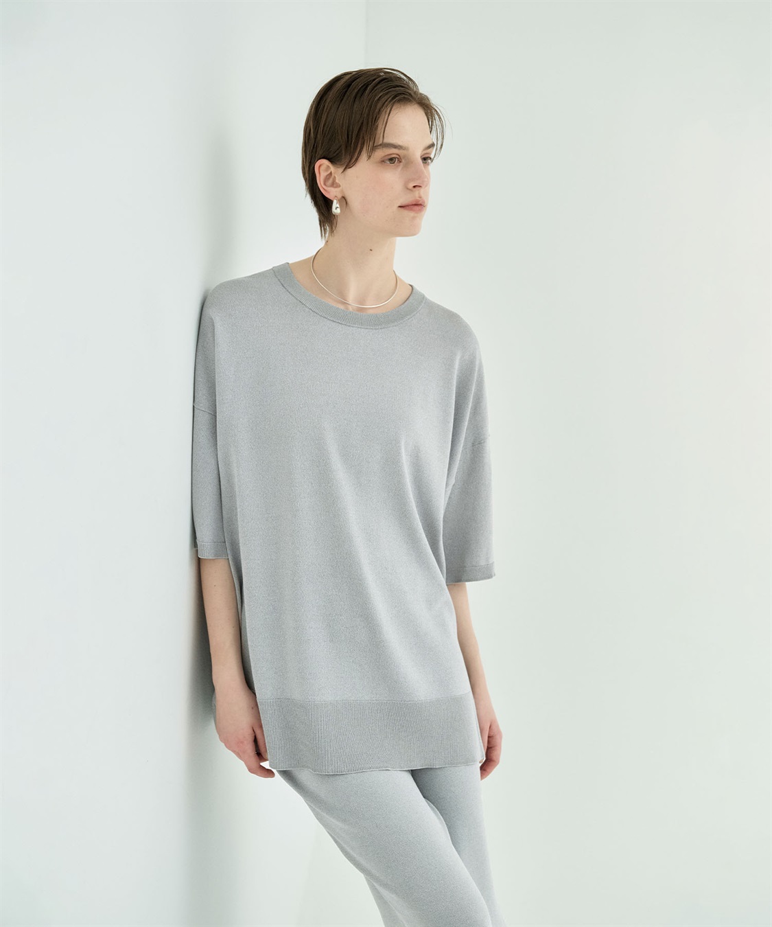 N.O.R.C 【ウォッシャブル】クールリラクシーニットTEE_sub_5