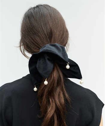 N.O.R.C 【TRESSE】SQUARE CHOUCHOU WITH PEARLS_subthumb_1