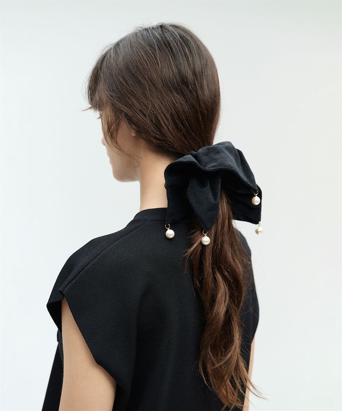 N.O.R.C 【TRESSE】SQUARE CHOUCHOU WITH PEARLS_sub_2