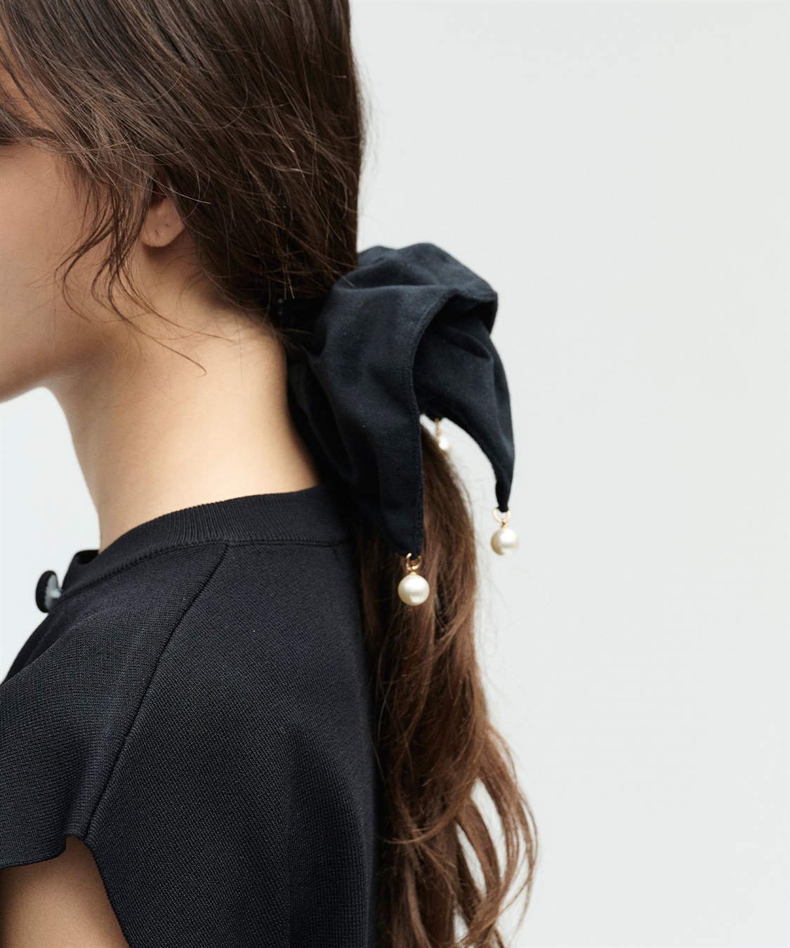 N.O.R.C 【TRESSE】SQUARE CHOUCHOU WITH PEARLS_sub_4