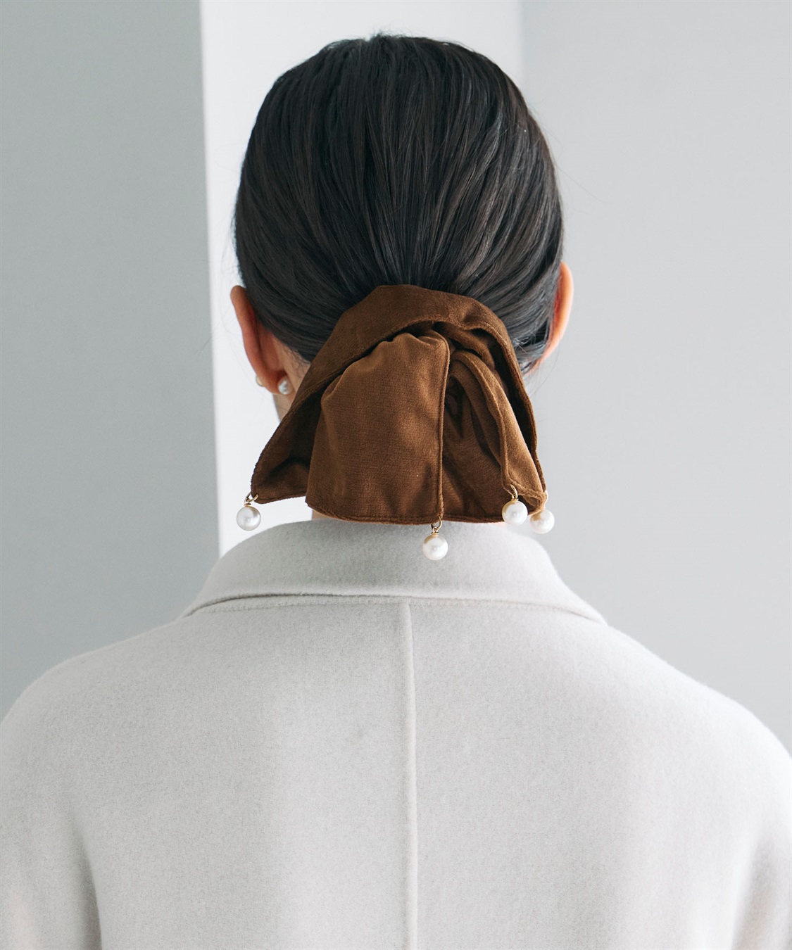 N.O.R.C 【TRESSE】SQUARE CHOUCHOU WITH PEARLS_sub_11