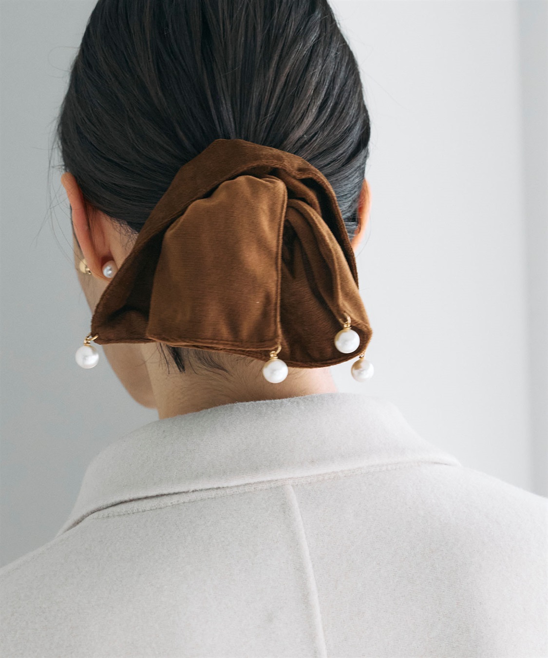 N.O.R.C 【TRESSE】SQUARE CHOUCHOU WITH PEARLS_sub_12