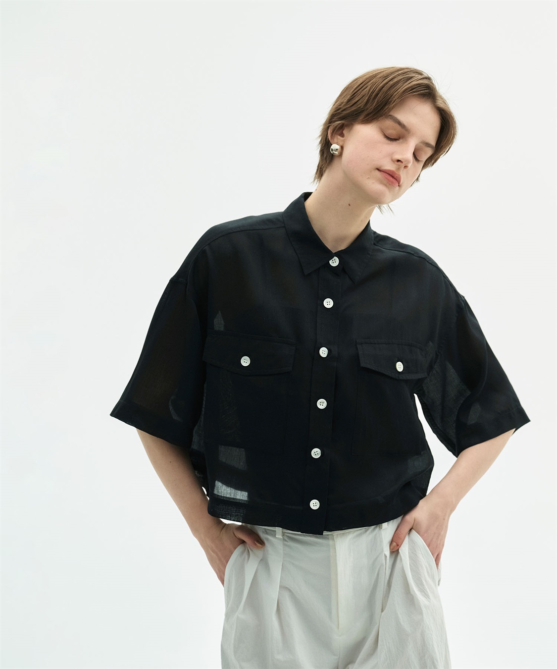 N.O.R.C シアーデニムCPOシャツ_sub_4
