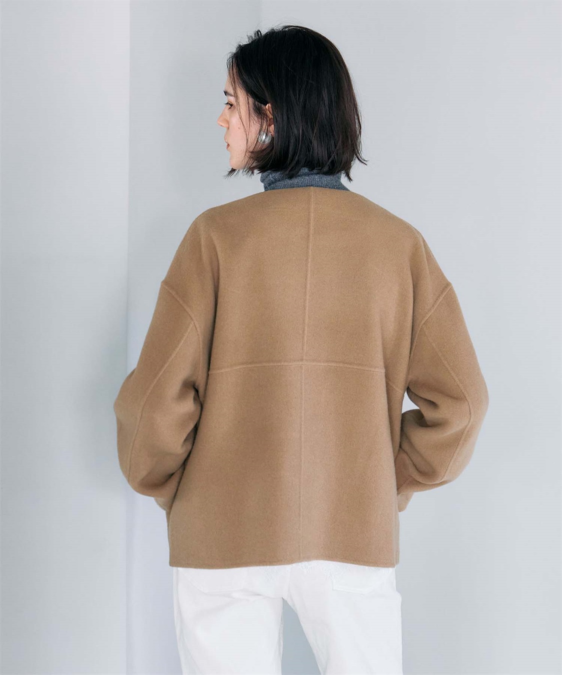 N.O.R.C 【PRE ORDER 10%OFF 9/20まで】ウールメルトンジップミドルリバーコート_sub_35