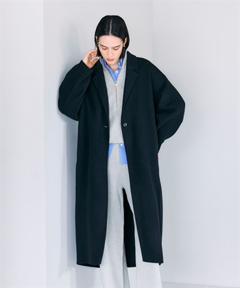 N.O.R.C 【PRE ORDER 10%OFF 9/20まで】ウールメルトンコクーンロングリバーコート_subthumb_11