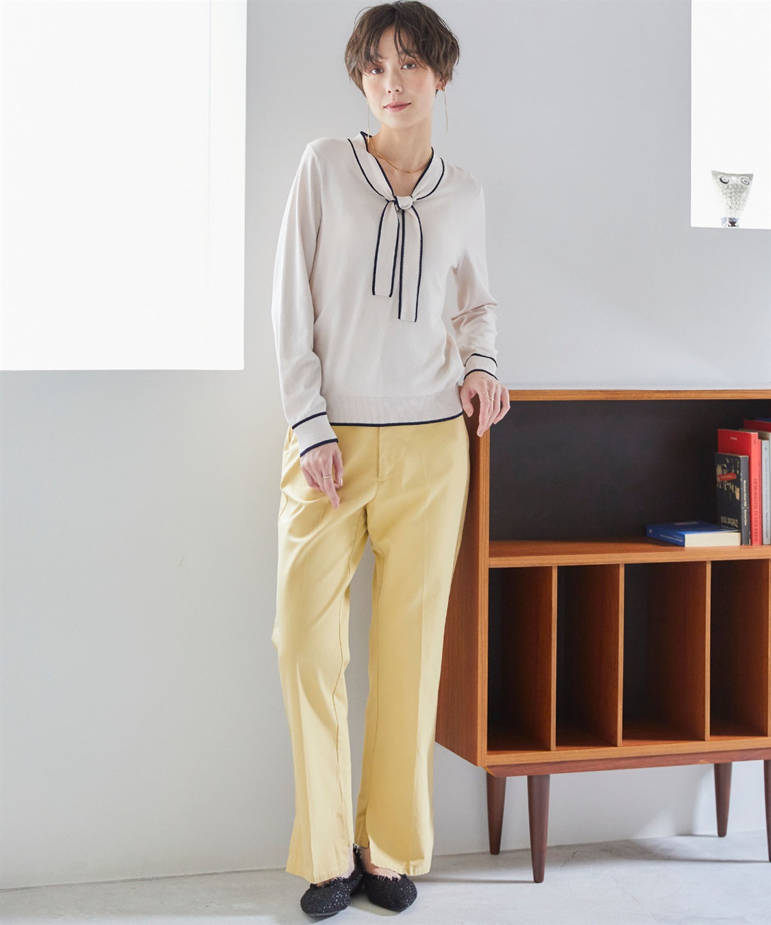 CROSS FUNCTION 《UVカット》おうちで洗える　ボウタイニットプルオーバー【CF/クロスファンクション】_sub_10