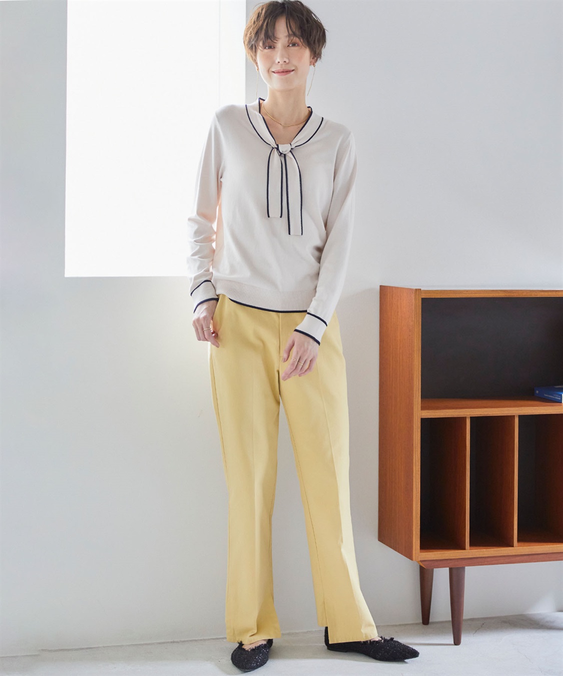 CROSS FUNCTION 《UVカット》おうちで洗える　ボウタイニットプルオーバー【CF/クロスファンクション】_sub_11