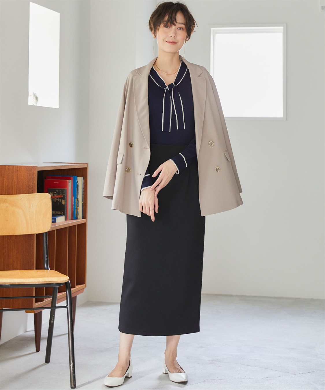 CROSS FUNCTION 《UVカット》おうちで洗える　ボウタイニットプルオーバー【CF/クロスファンクション】_sub_15