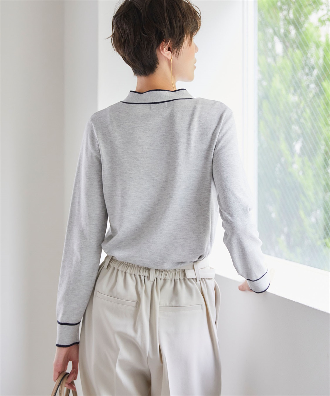 CROSS FUNCTION 《UVカット》おうちで洗える　ボウタイニットプルオーバー【CF/クロスファンクション】_sub_23