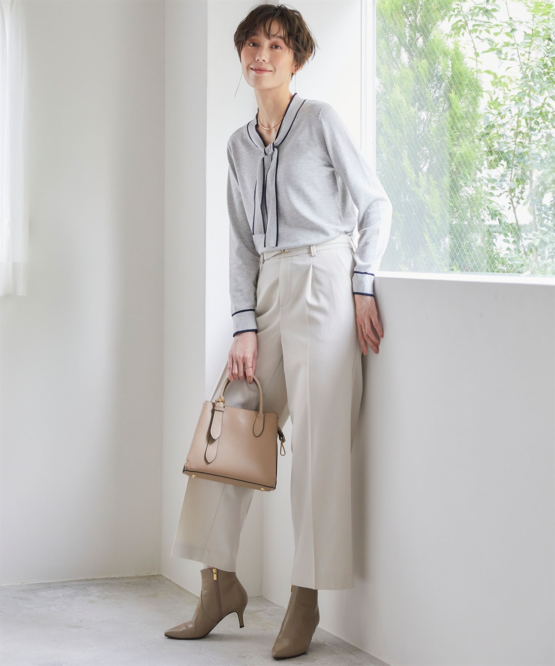 CROSS FUNCTION 《UVカット》おうちで洗える　ボウタイニットプルオーバー【CF/クロスファンクション】_sub_24