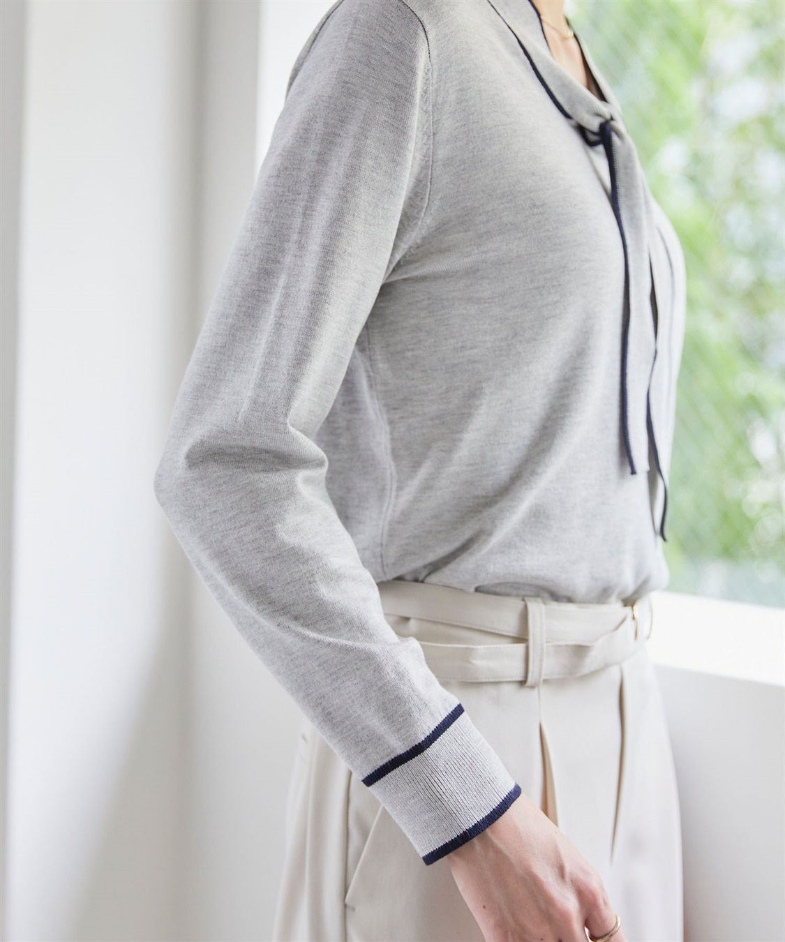 CROSS FUNCTION 《UVカット》おうちで洗える　ボウタイニットプルオーバー【CF/クロスファンクション】_sub_26