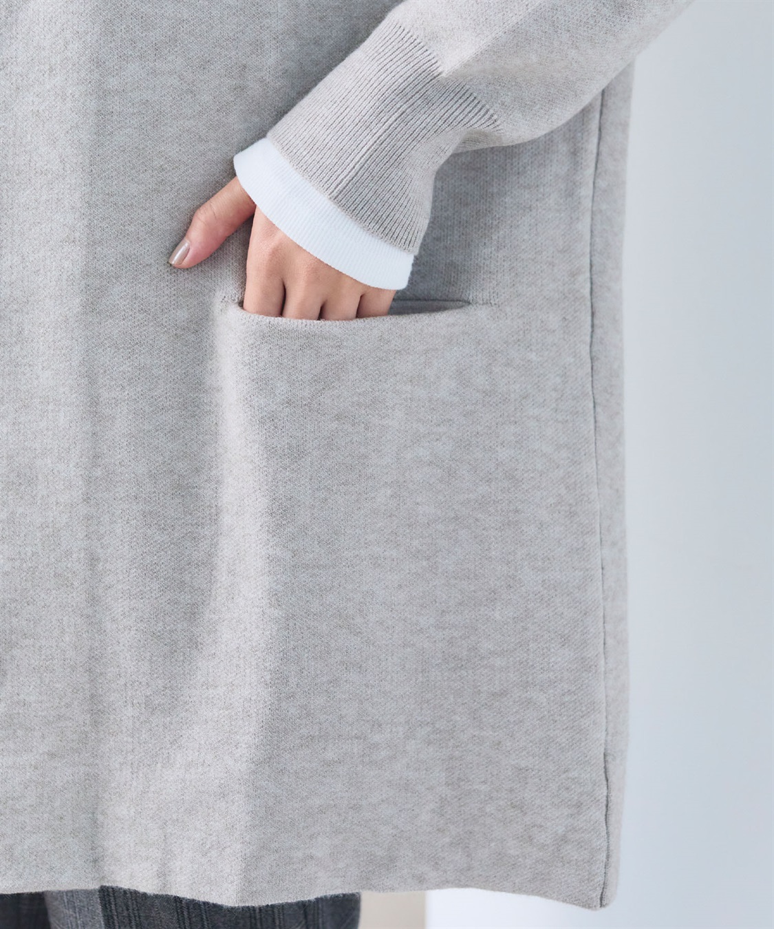 CROSS FUNCTION 《洗える》エブ楽 ノーカラーニットコーディガン【CF/クロスファンクション】_sub_26