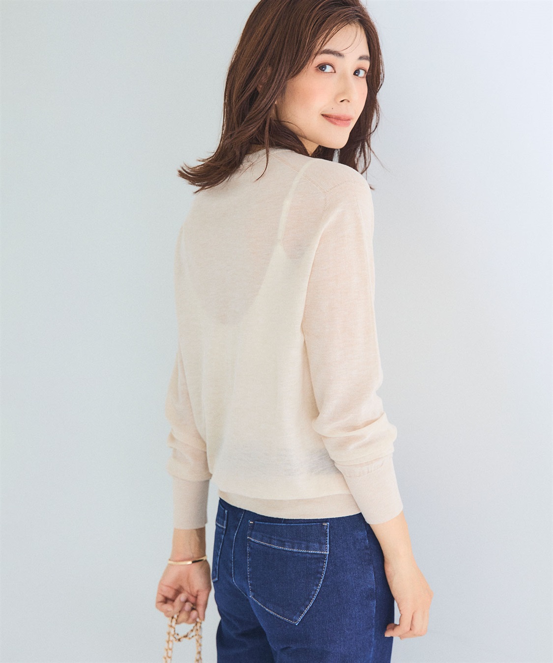 CROSS FUNCTION サマ美え シアークルー/ハイネックニットプルオーバー《洗える》【CF/クロスファンクション】_sub_17