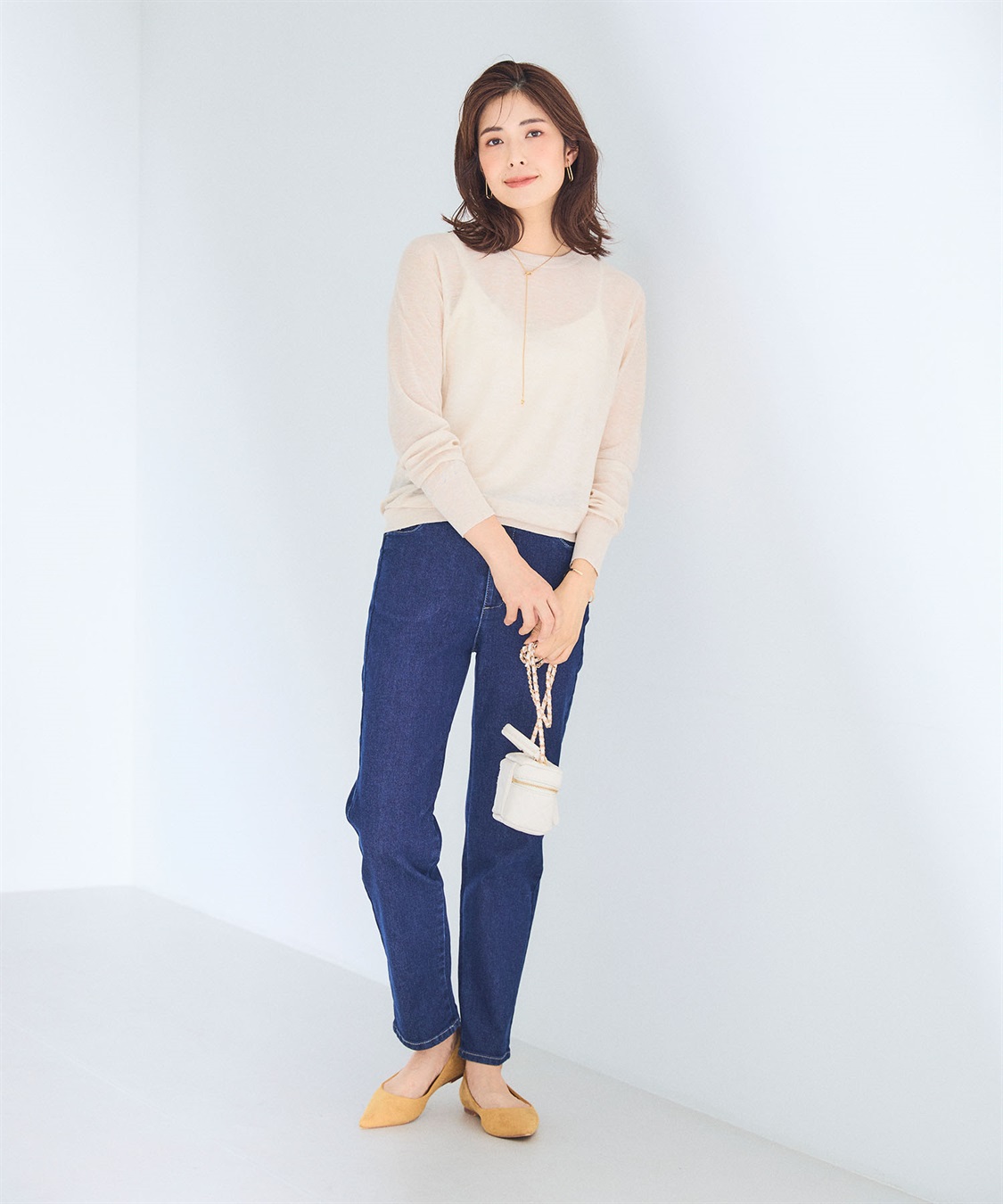 CROSS FUNCTION サマ美え シアークルー/ハイネックニットプルオーバー《洗える》【CF/クロスファンクション】_sub_18