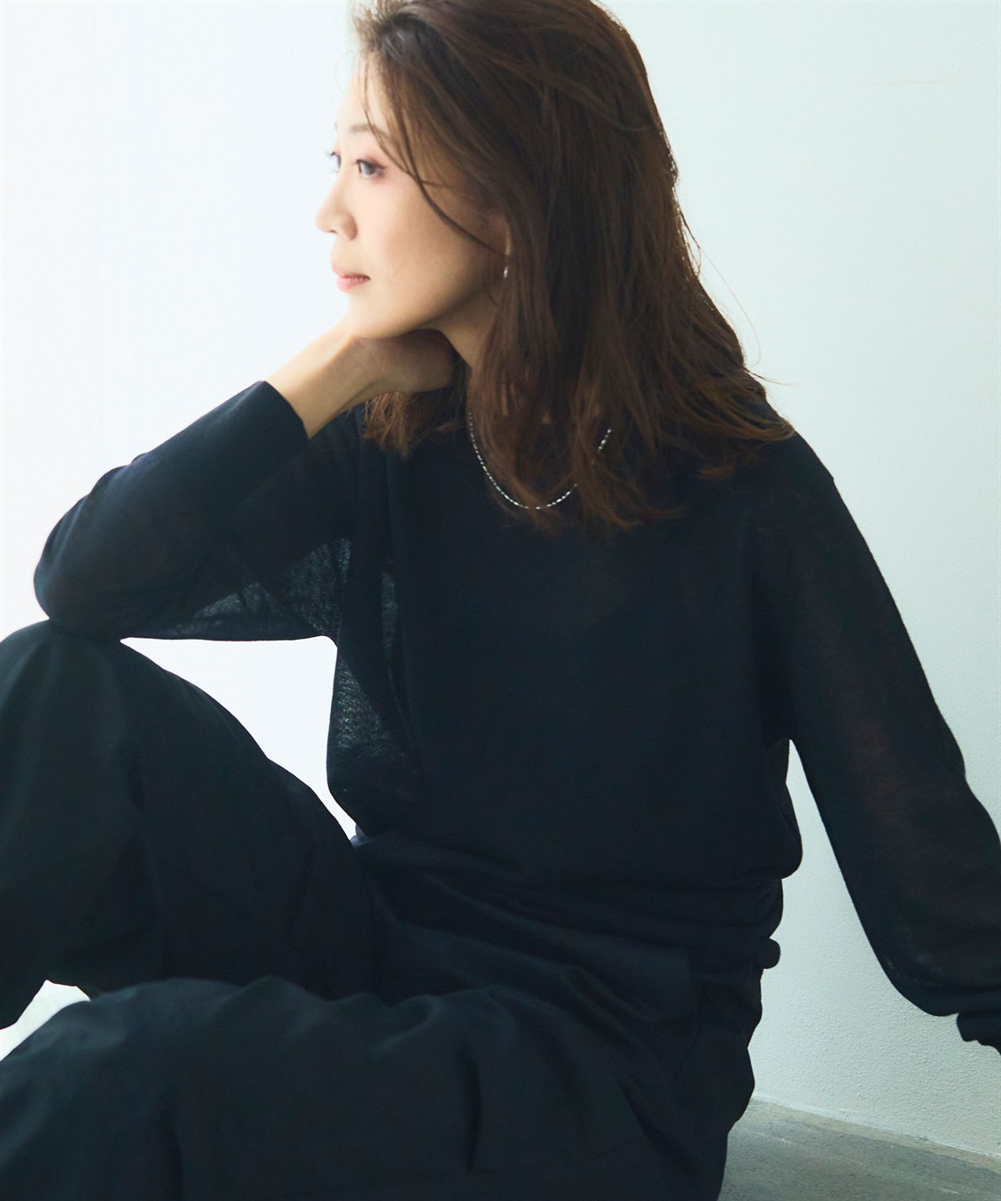 CROSS FUNCTION サマ美え シアークルー/ハイネックニットプルオーバー《洗える》【CF/クロスファンクション】_sub_20