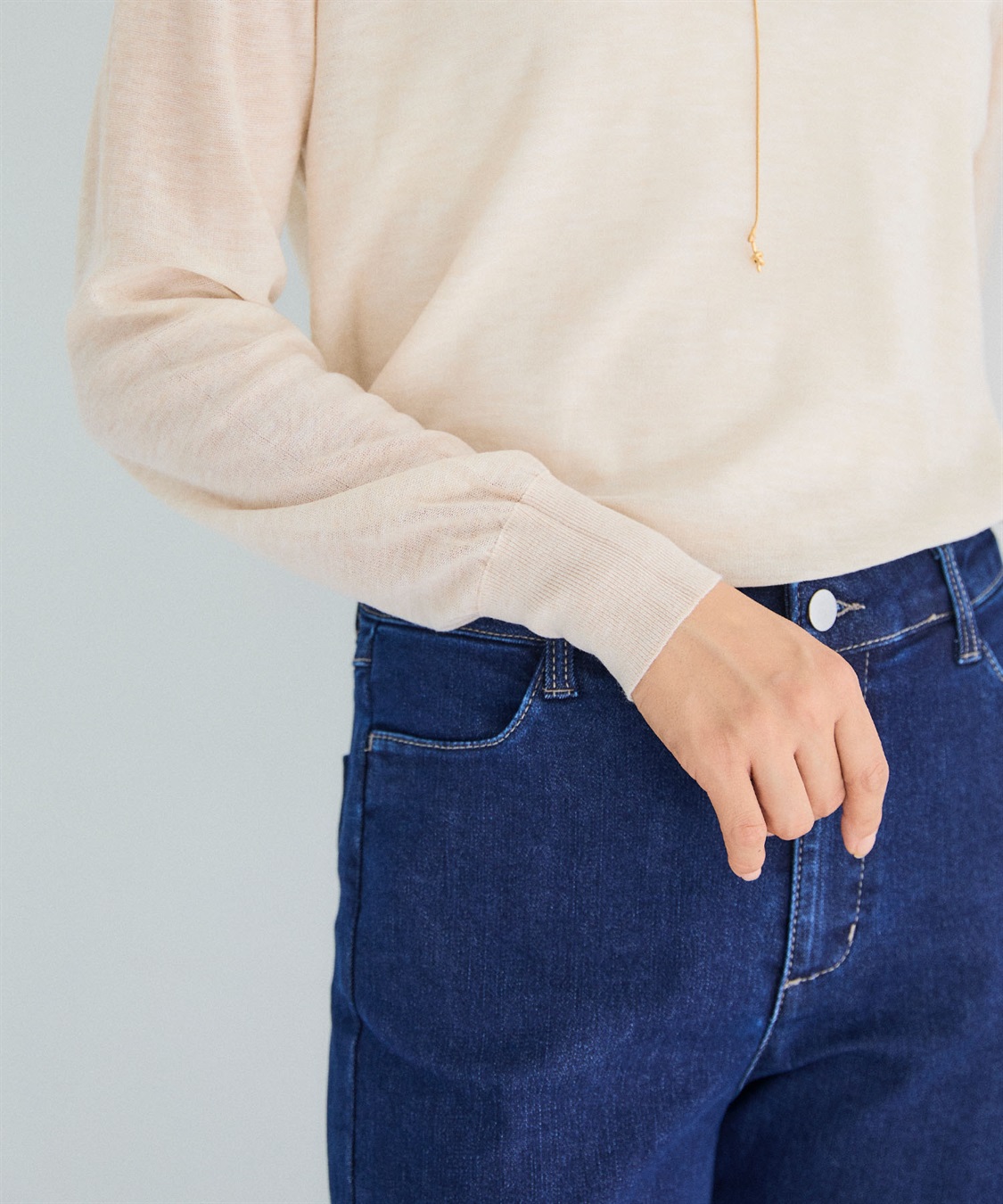 CROSS FUNCTION サマ美え シアークルー/ハイネックニットプルオーバー《洗える》【CF/クロスファンクション】_sub_26