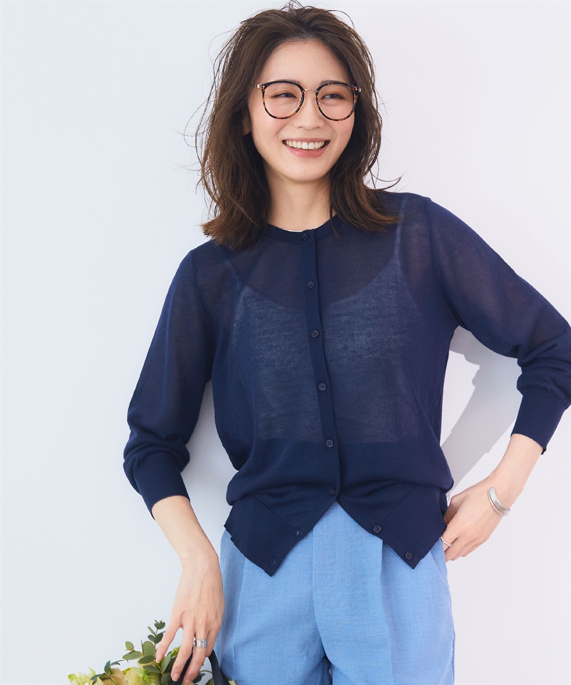 CROSS FUNCTION 《洗える》サマナチュラ シアークルーネックカーディガン【CF/クロスファンクション】_sub_10