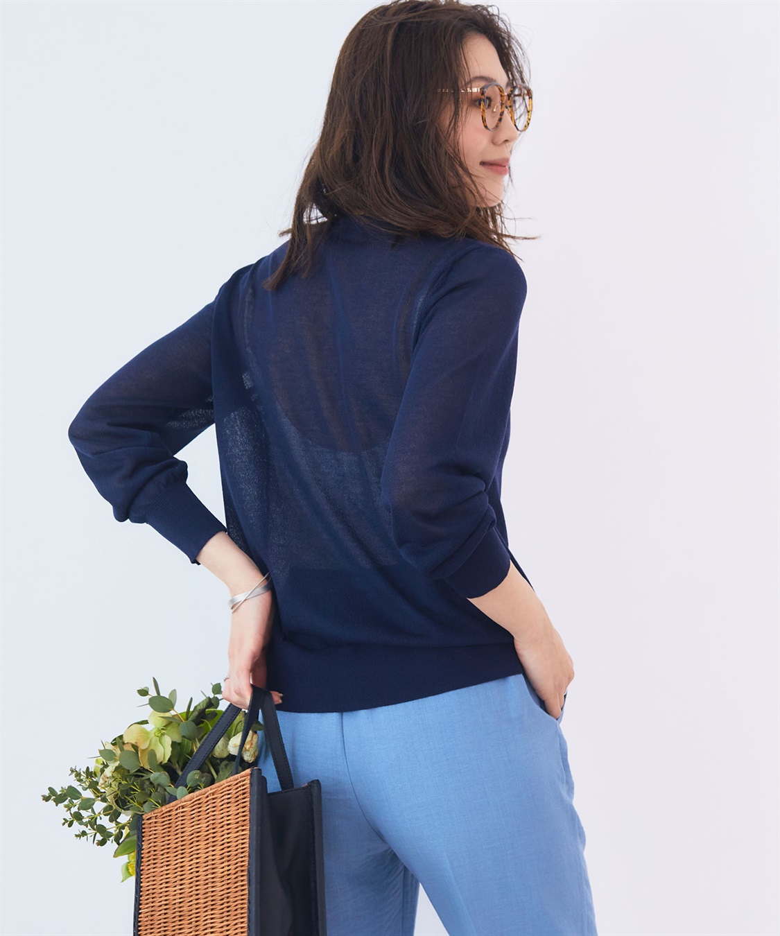 CROSS FUNCTION 《洗える》サマナチュラ シアークルーネックカーディガン【CF/クロスファンクション】_sub_12