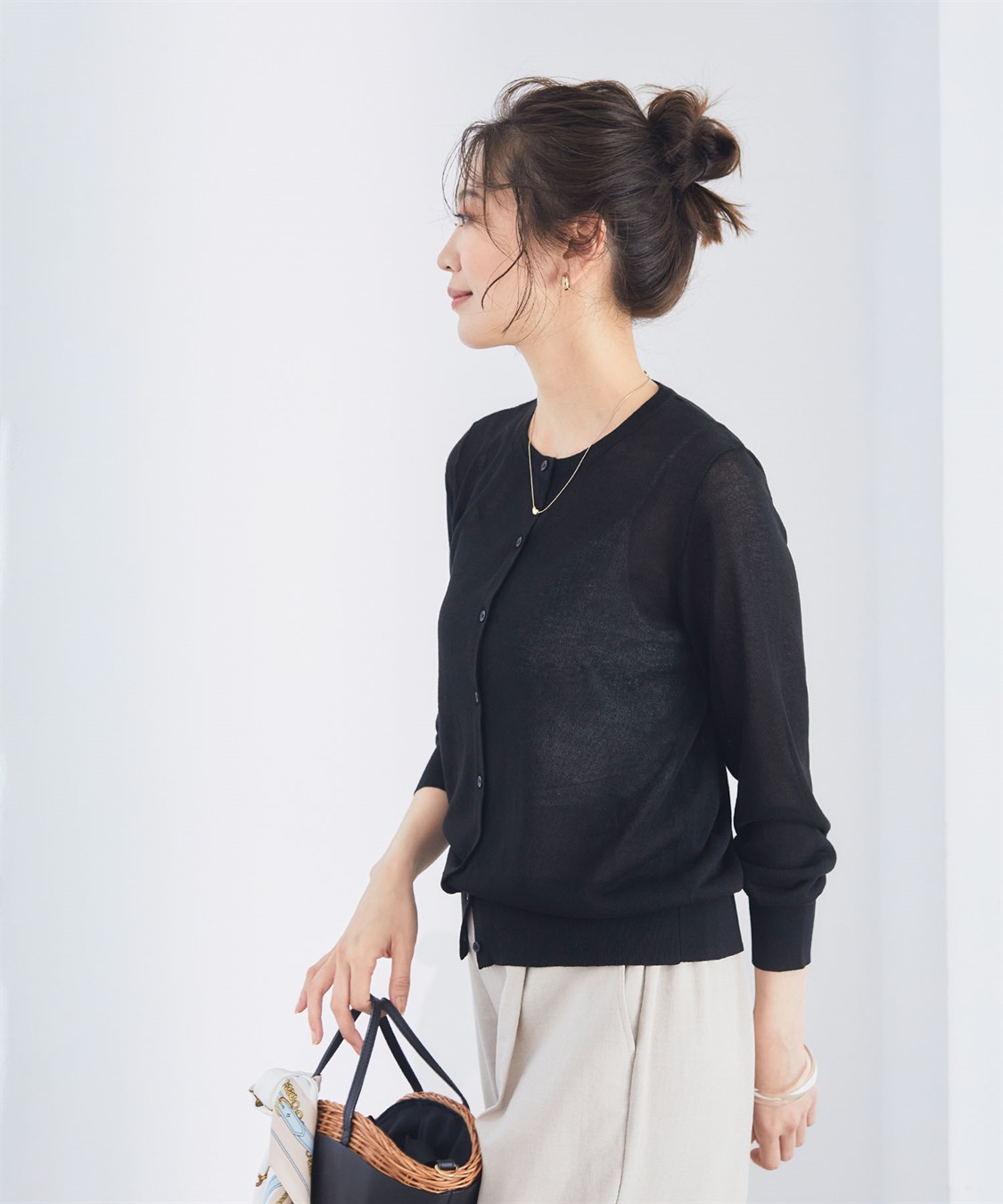 CROSS FUNCTION 《洗える》サマナチュラ シアークルーネックカーディガン【CF/クロスファンクション】_sub_15