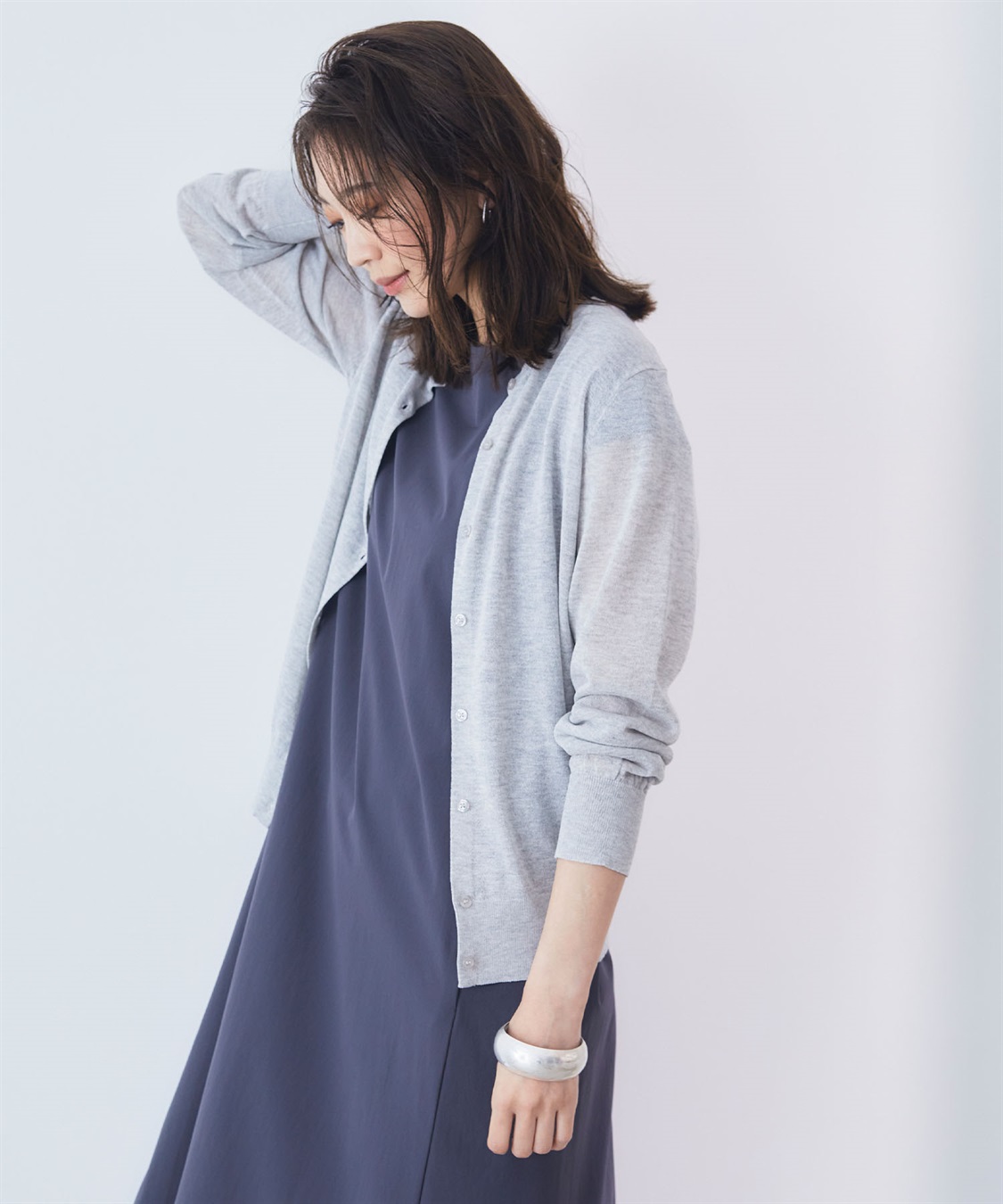 CROSS FUNCTION 《洗える》サマナチュラ シアークルーネックカーディガン【CF/クロスファンクション】_sub_18