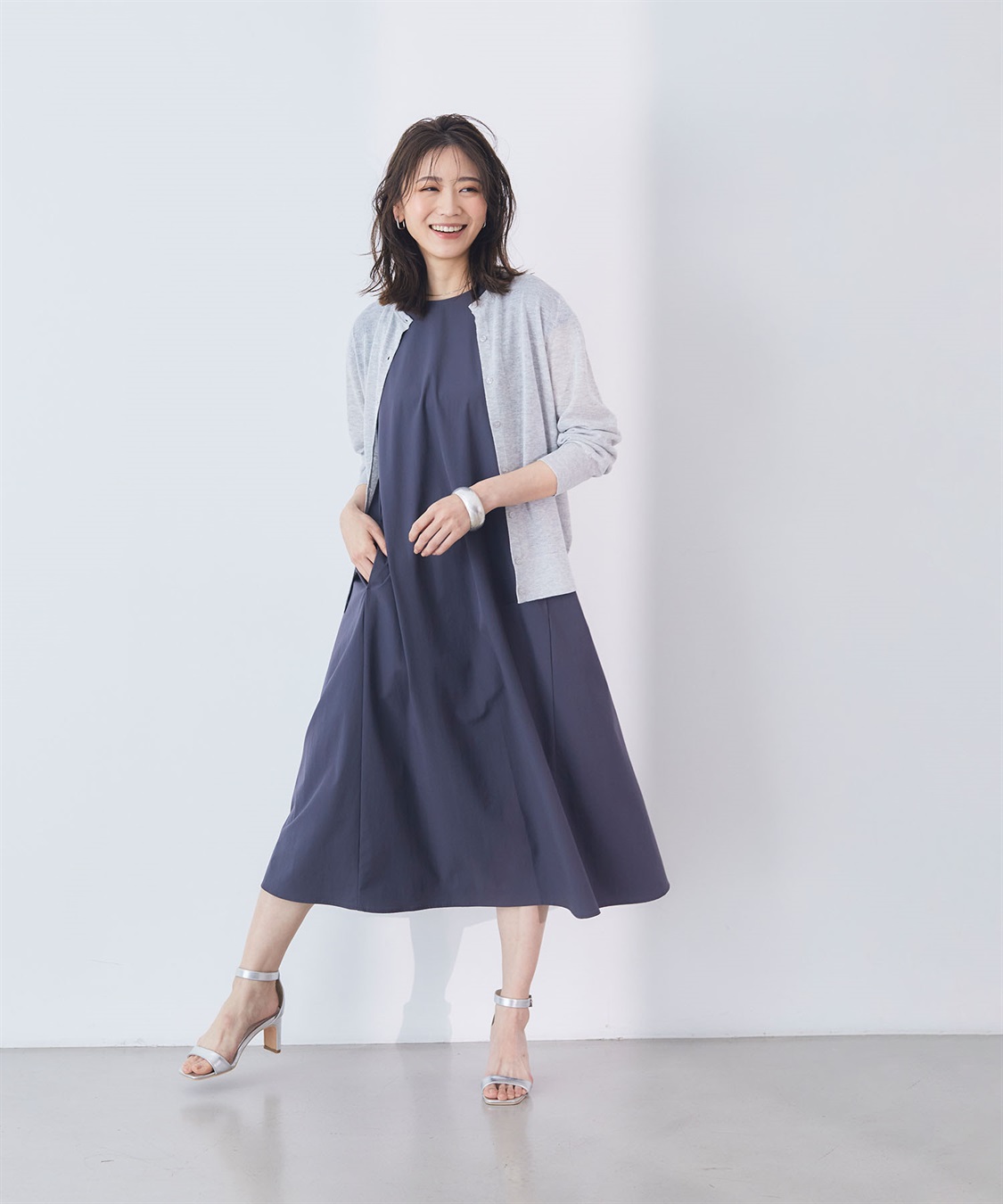 CROSS FUNCTION 《洗える》サマナチュラ シアークルーネックカーディガン【CF/クロスファンクション】_sub_19