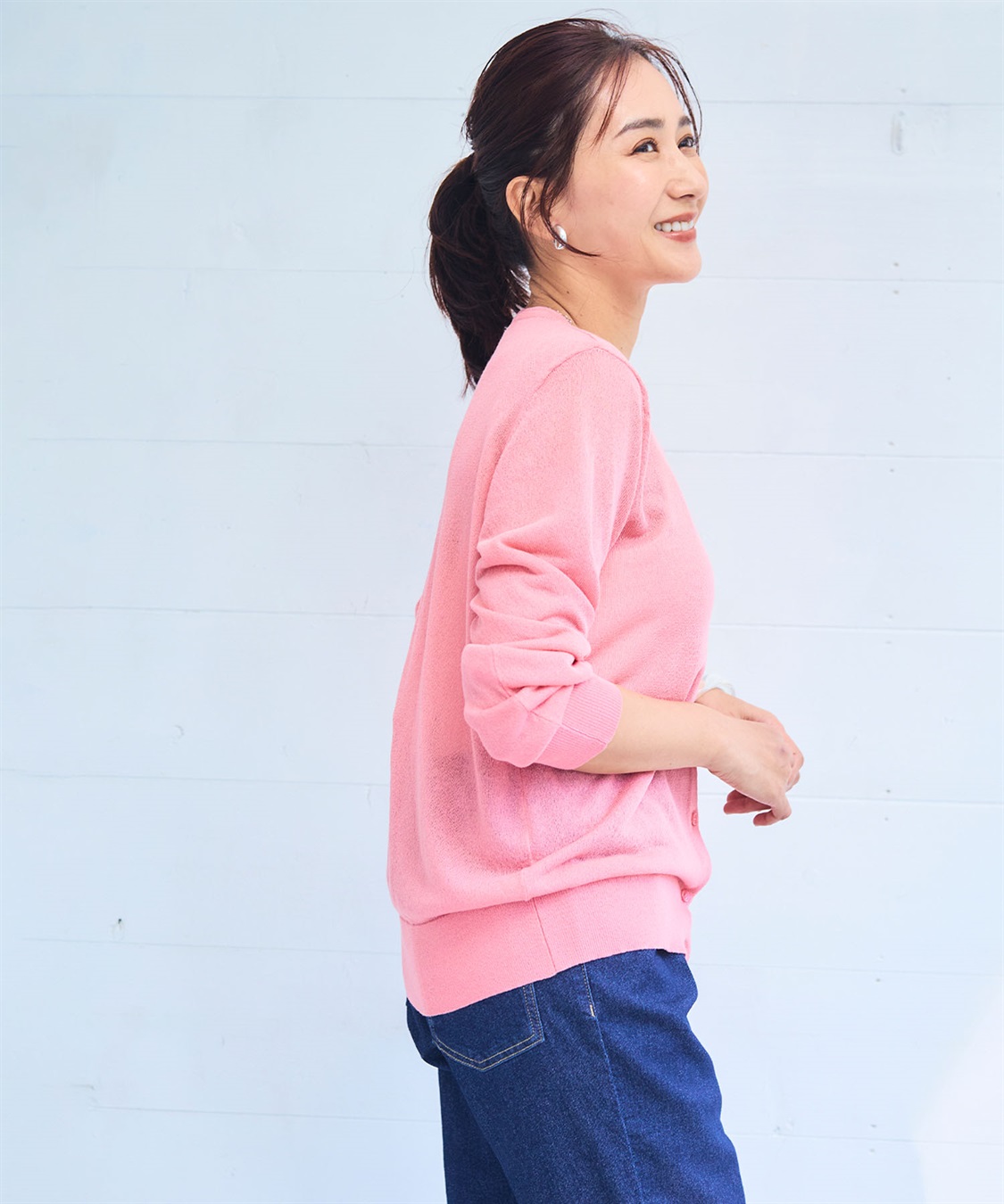 CROSS FUNCTION 《洗える》サマナチュラ シアークルーネックカーディガン【CF/クロスファンクション】_sub_21