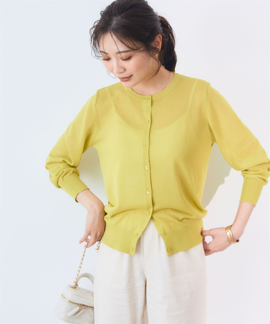 CROSS FUNCTION 《洗える》サマナチュラ シアークルーネックカーディガン【CF/クロスファンクション】_sub_23