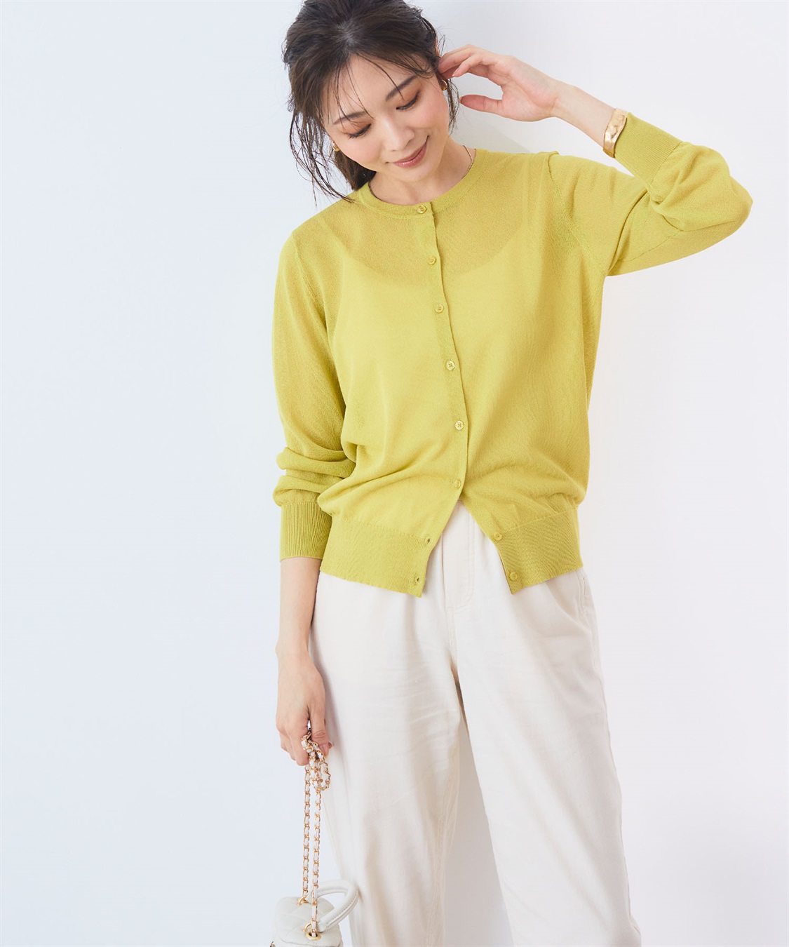 CROSS FUNCTION 《洗える》サマナチュラ シアークルーネックカーディガン【CF/クロスファンクション】_sub_24