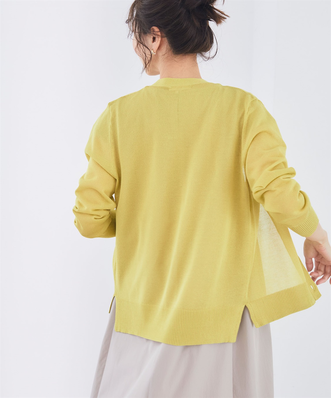 CROSS FUNCTION 《洗える》サマナチュラ シアーVネックカーディガン【CF/クロスファンクション】_sub_4