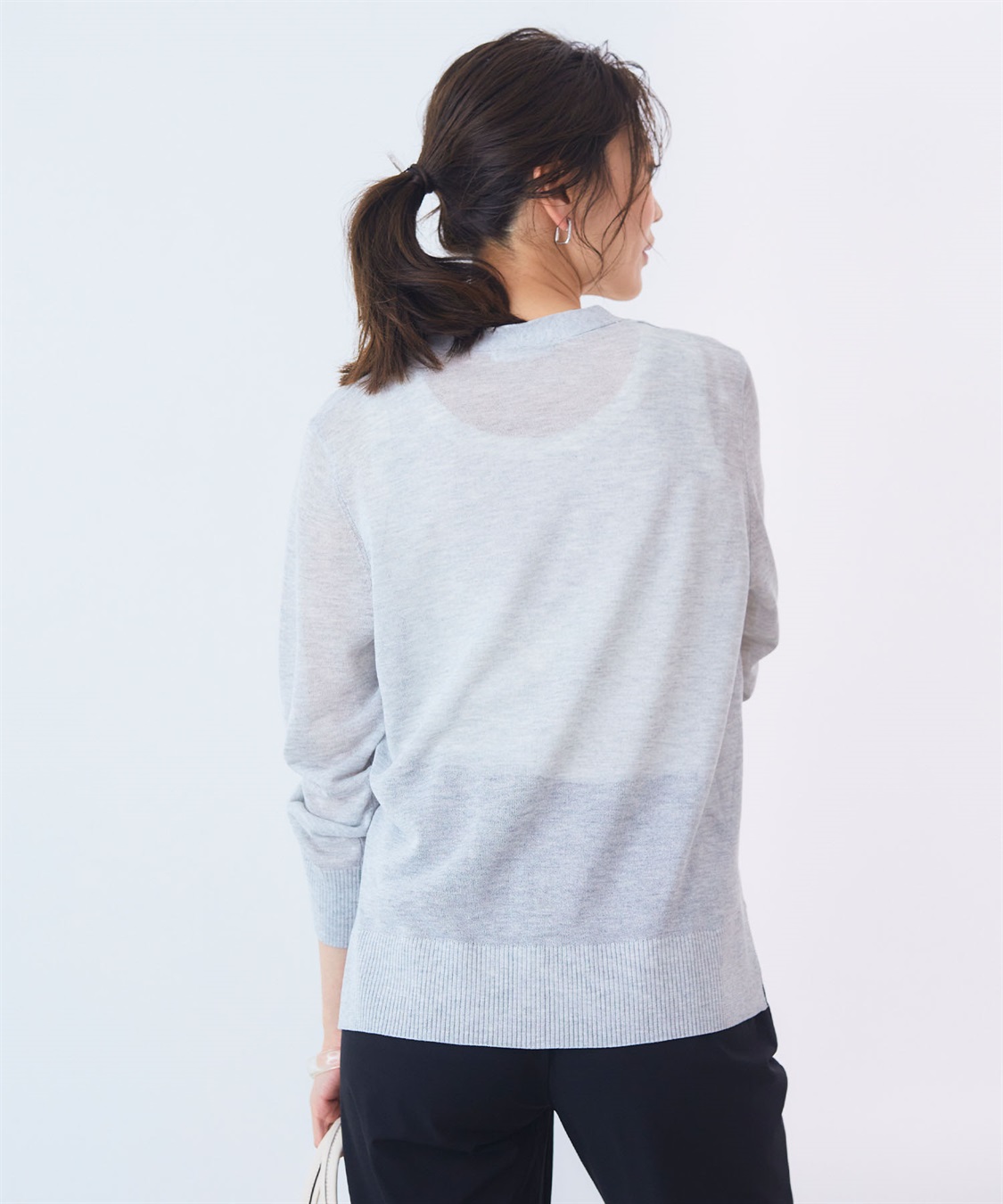 CROSS FUNCTION 《洗える》サマナチュラ シアーVネックカーディガン【CF/クロスファンクション】_sub_8