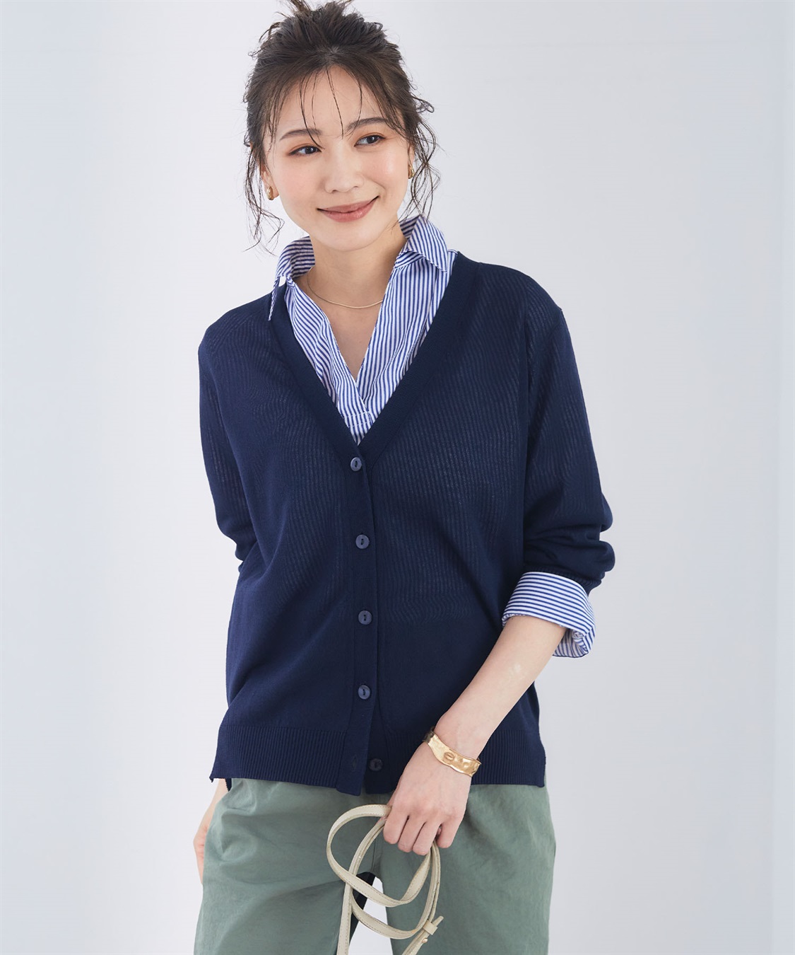 CROSS FUNCTION 《洗える》サマナチュラ シアーVネックカーディガン【CF/クロスファンクション】_sub_14