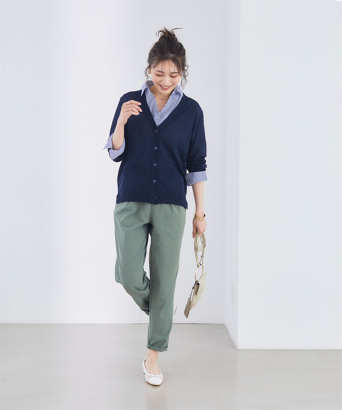 CROSS FUNCTION 《洗える》サマナチュラ シアーVネックカーディガン【CF/クロスファンクション】_sub_16