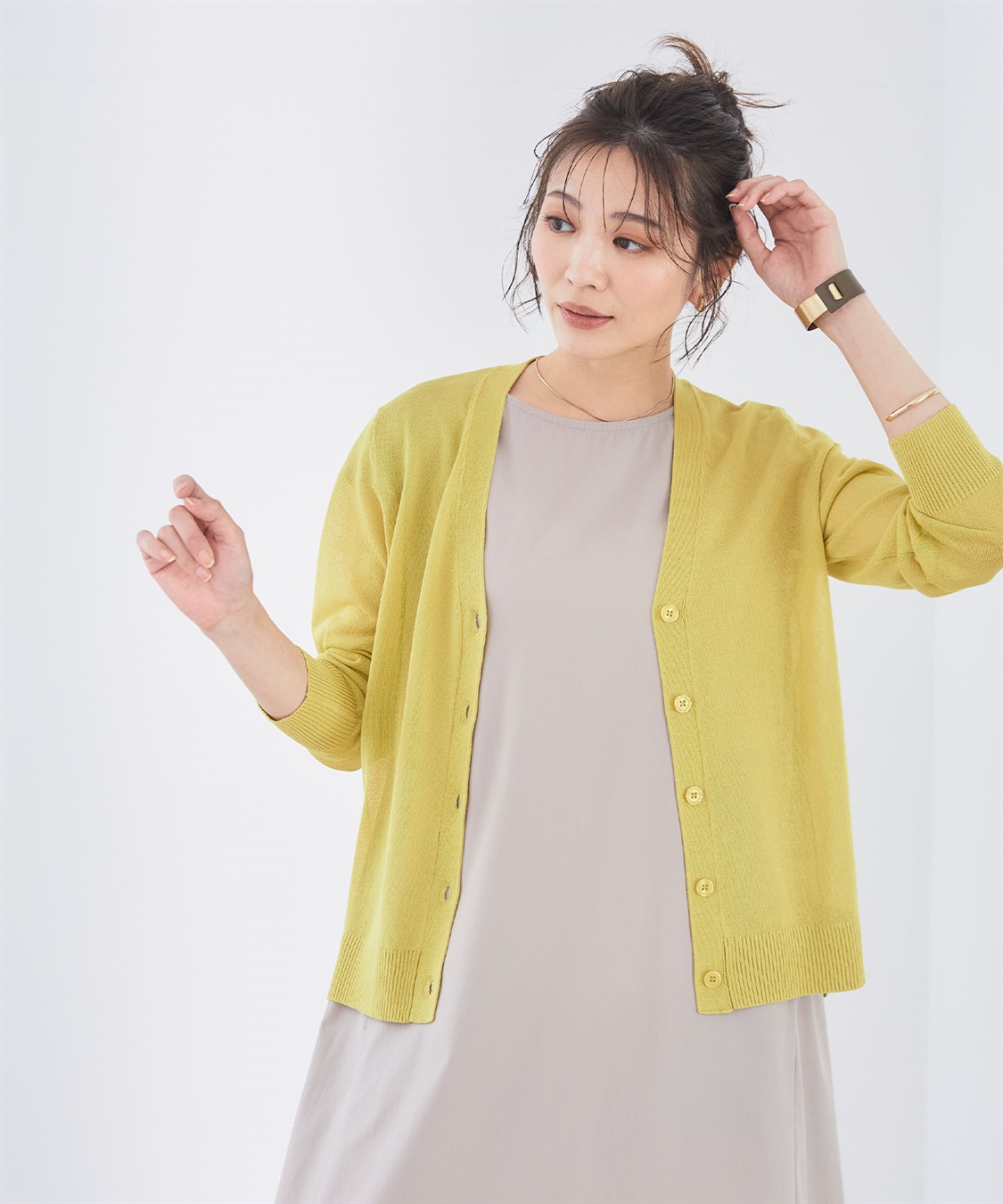 CROSS FUNCTION 《洗える》サマナチュラ シアーVネックカーディガン【CF/クロスファンクション】_sub_21