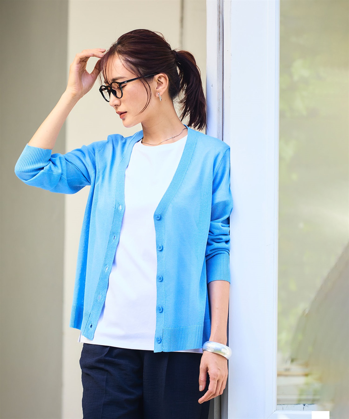 CROSS FUNCTION 《洗える》サマナチュラ シアーVネックカーディガン【CF/クロスファンクション】_sub_24