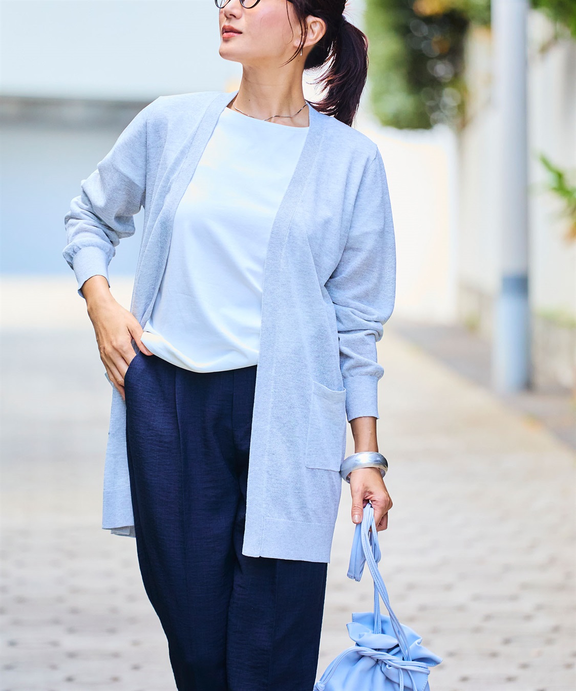 CROSS FUNCTION 《洗える》サマナチュラ シアーロングトッパーカーディガン【CF/クロスファンクション】_sub_1