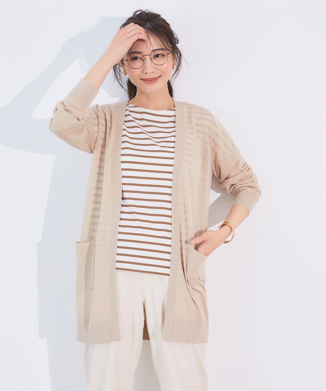 CROSS FUNCTION 《洗える》サマナチュラ シアーロングトッパーカーディガン【CF/クロスファンクション】_sub_6