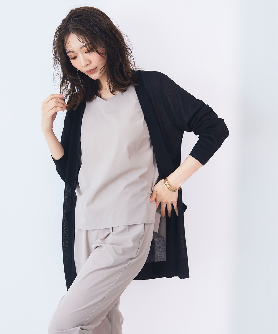 CROSS FUNCTION 《洗える》サマナチュラ シアーロングトッパーカーディガン【CF/クロスファンクション】_sub_15