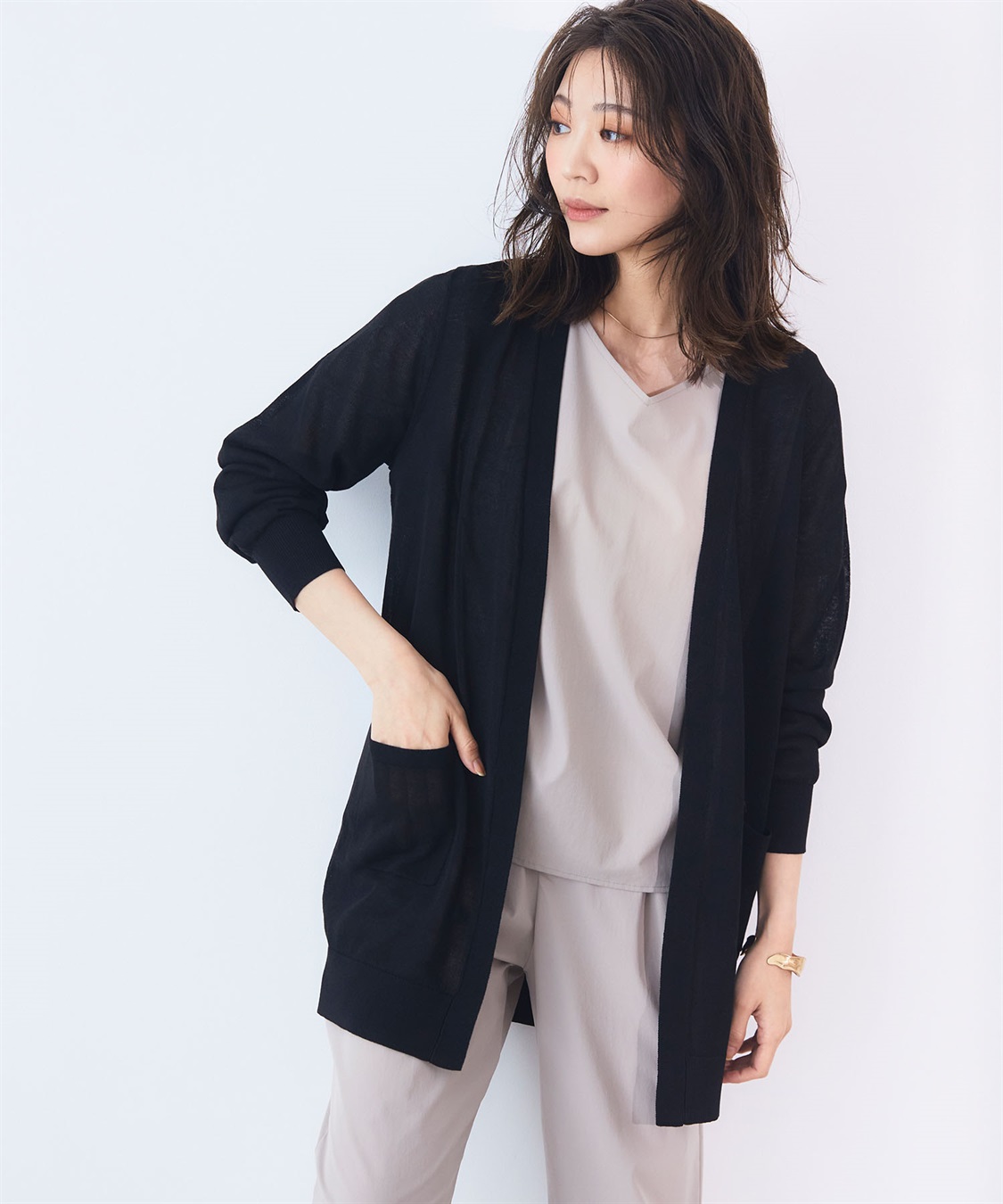 CROSS FUNCTION 《洗える》サマナチュラ シアーロングトッパーカーディガン【CF/クロスファンクション】_sub_17