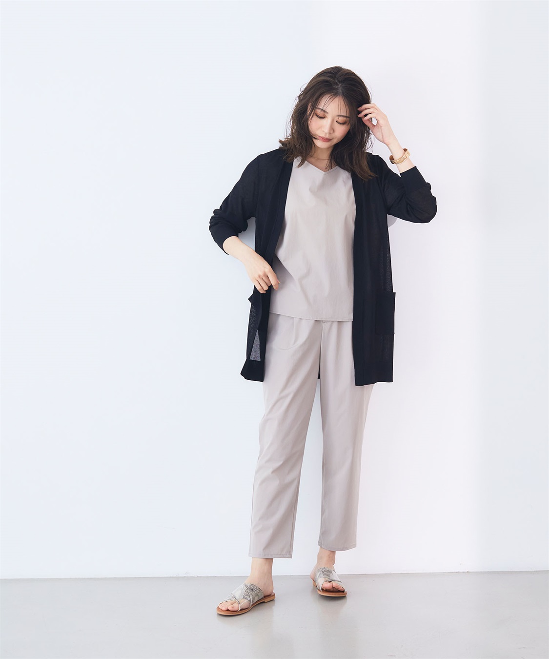 CROSS FUNCTION 《洗える》サマナチュラ シアーロングトッパーカーディガン【CF/クロスファンクション】_sub_20